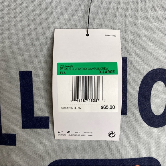 Nike Illinois Fighting Illini crew neck women’s oversized college sweatshirt new - Picture 2 of 5